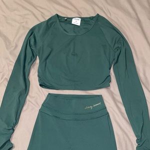 Limited Edition Whitney Simmons x Gymshark Collection Forest Green Workout Set